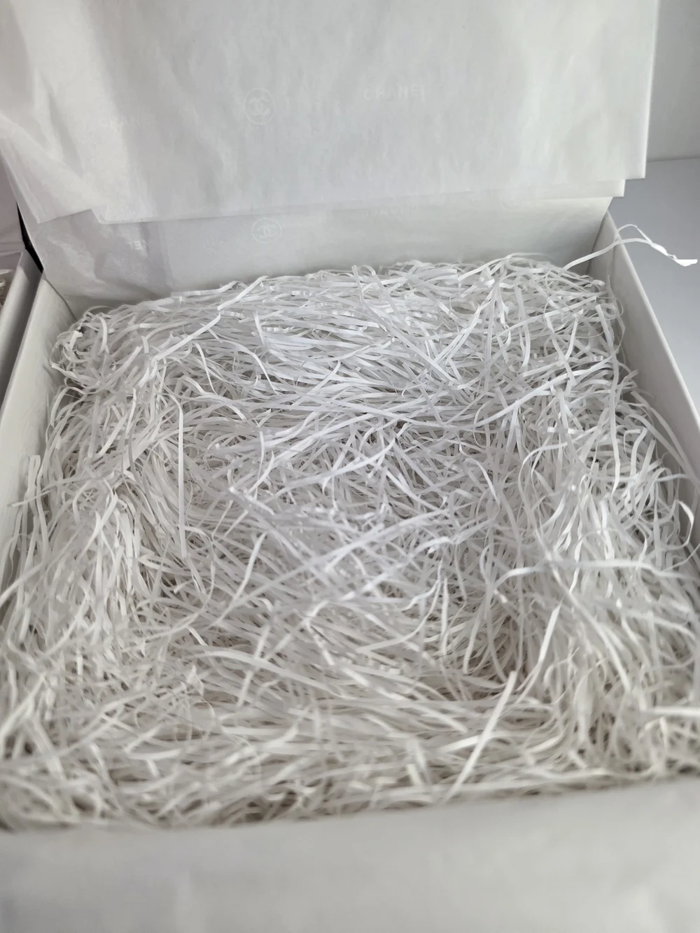 Authentic Chanel White Gift boxes W/ packaging Tissues- 5 Piece Set